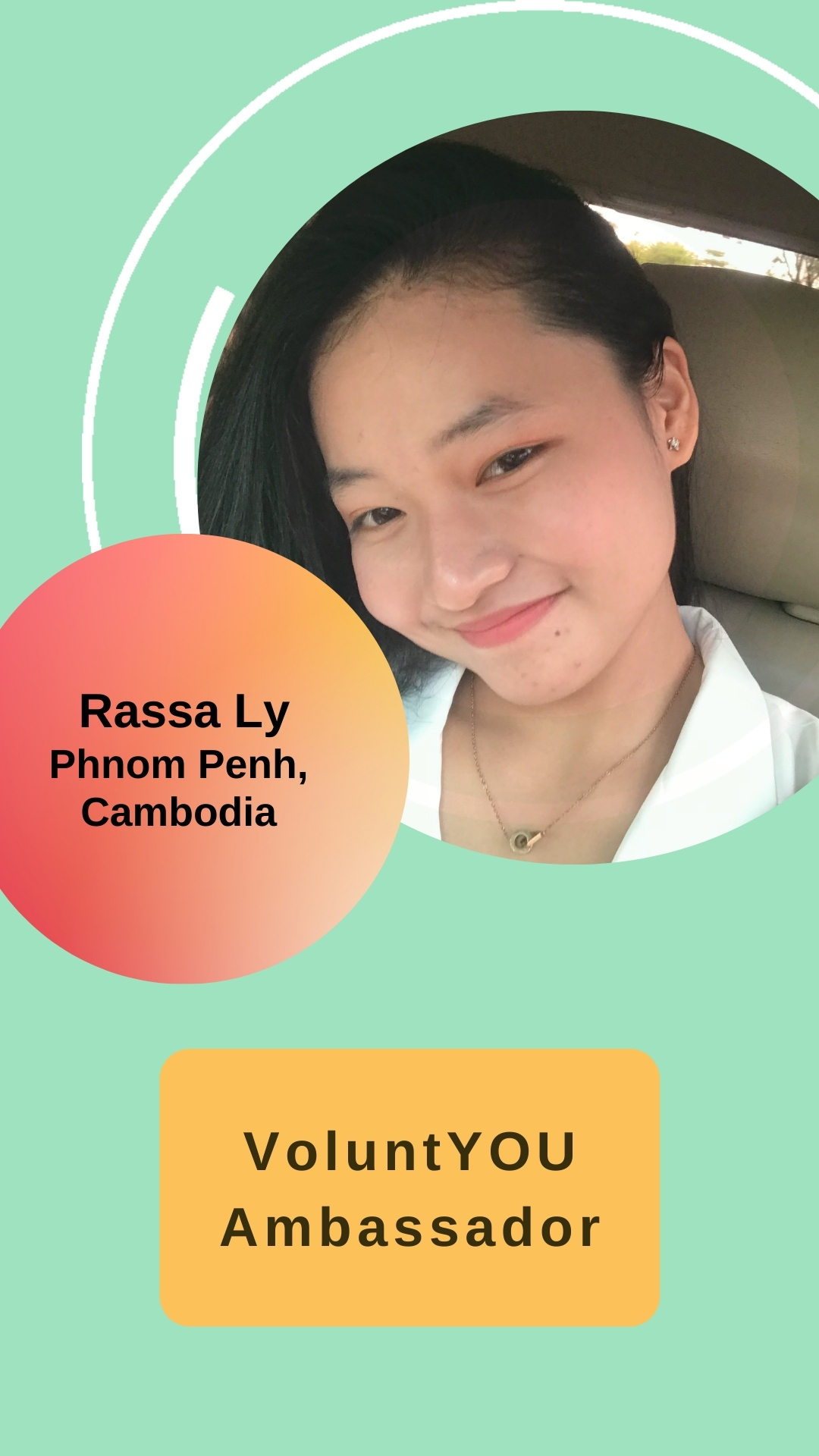 Rassa Ly - VoluntYOU Ambassador; Phnom Penh, Cambodia